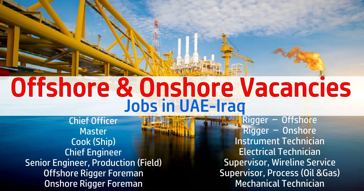 Urgent Offshore Vacancies