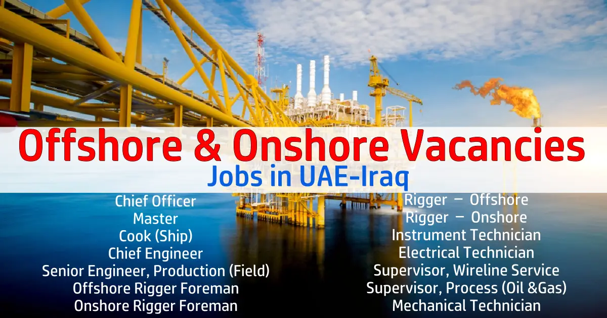 Urgent Offshore Vacancies 2023 | Jobs in UAE